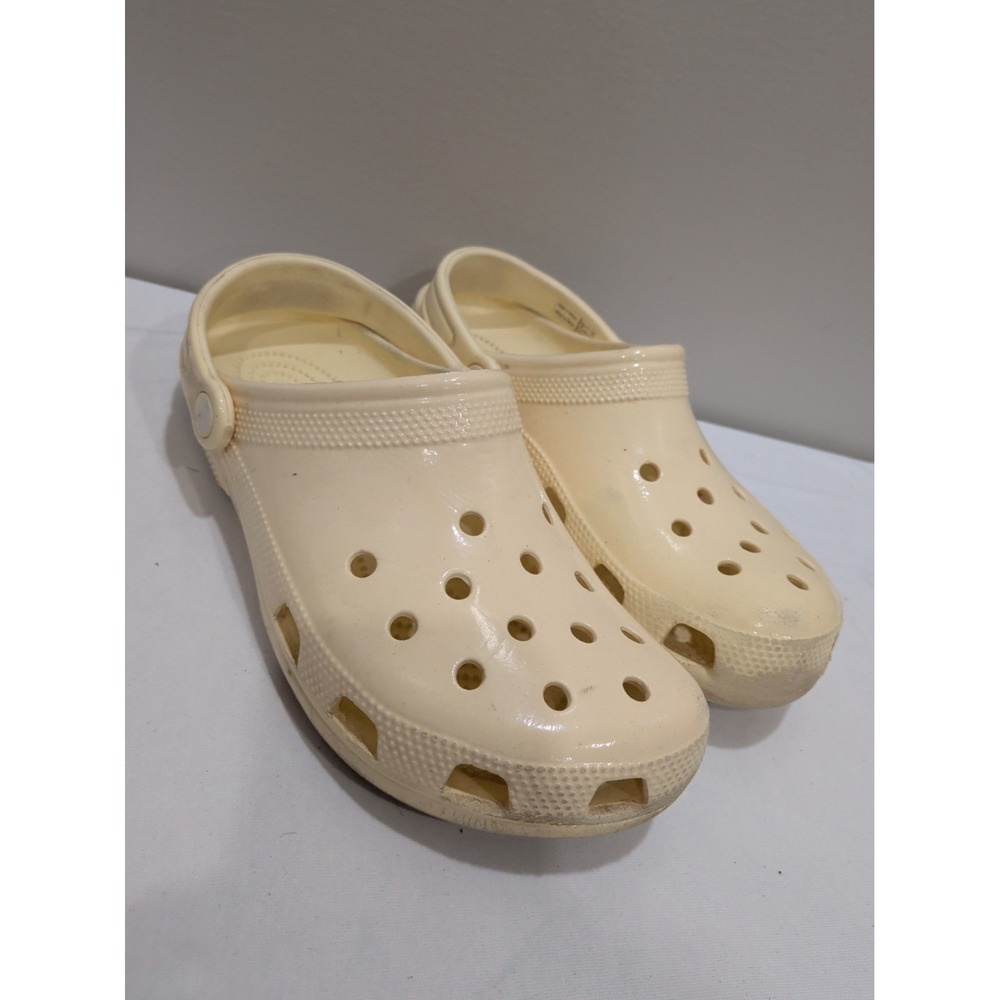 Crocs Clogs Classic Comfort Slip-on Gloss Sandals Beige Mens 7 Womens 9